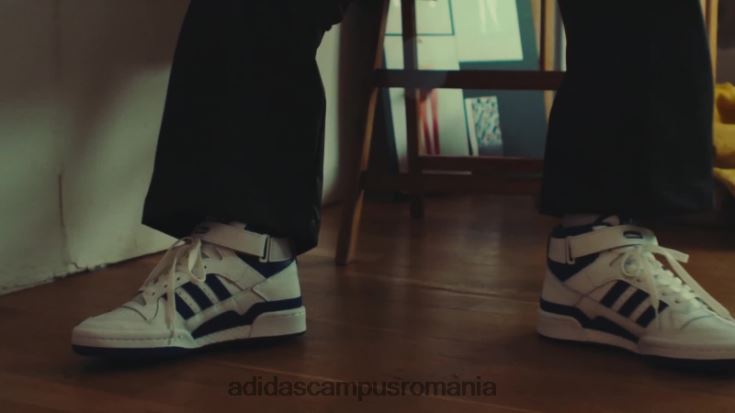 adidas campus romania pantofi forum mid albastru regal unisex alb/albastru regal J266N23845