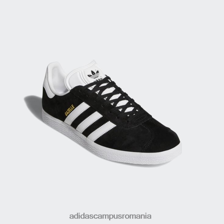 adidas campus romania pantofi gazelle gold metalic unisex negru/alb/auriu metalic J266N23881