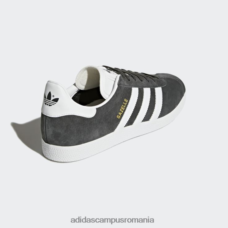adidas campus romania pantofi gazelle gri adidas unisex gri/alb/auriu metalic J266N24707