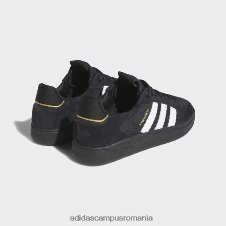 adidas campus romania pantofi joase Tyshawn aurii metalici unisex negru/alb/auriu metalic J266N212424