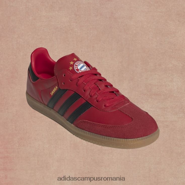adidas campus romania pantofi samba fc bayern roșii unisex roșu/negru/gumă J266N212469