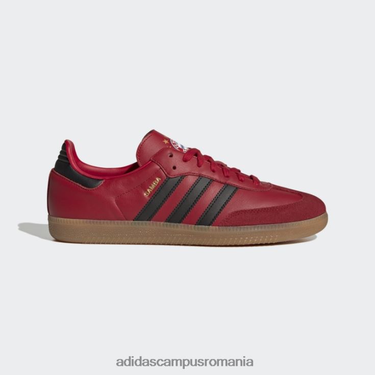 adidas campus romania pantofi samba fc bayern roșii unisex roșu/negru/gumă J266N212469