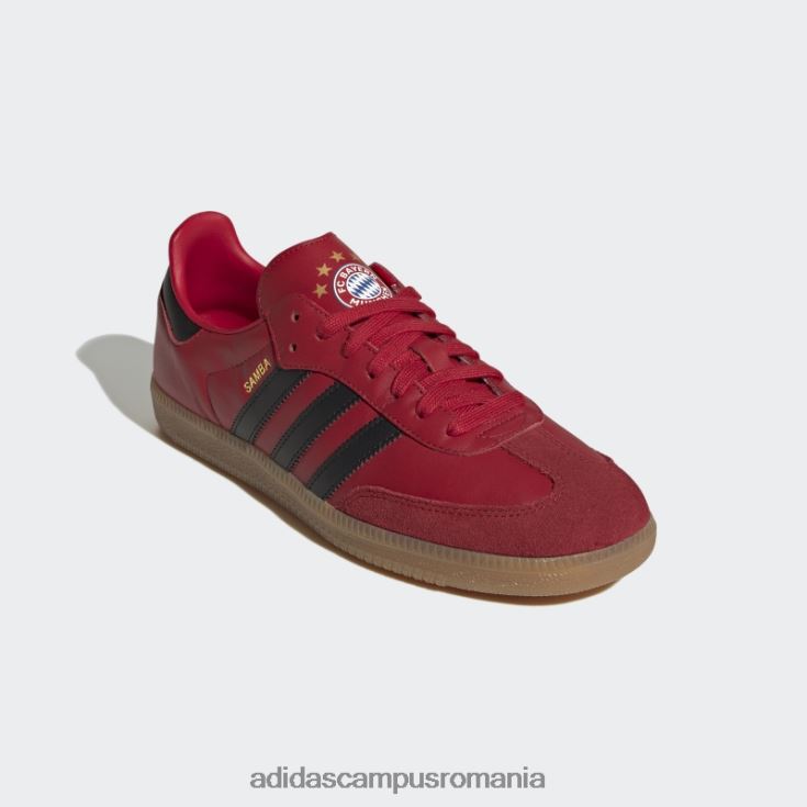 adidas campus romania pantofi samba fc bayern roșii unisex roșu/negru/gumă J266N212469