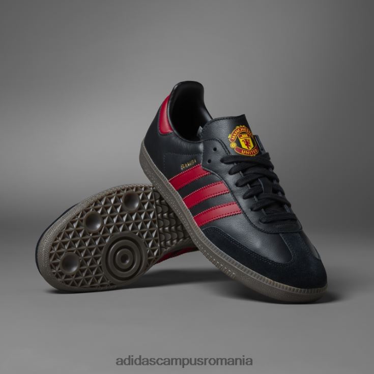 adidas campus romania pantofi samba manchester united negri unisex negru/roșu real/gumă J266N212349