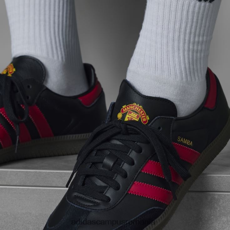 adidas campus romania pantofi samba manchester united negri unisex negru/roșu real/gumă J266N212349