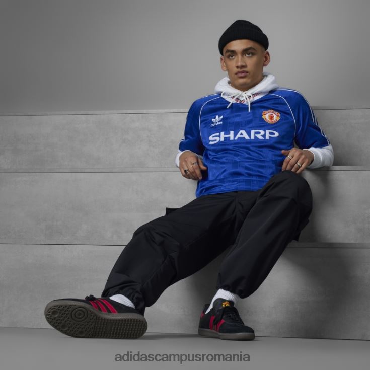 adidas campus romania pantofi samba manchester united negri unisex negru/roșu real/gumă J266N212349