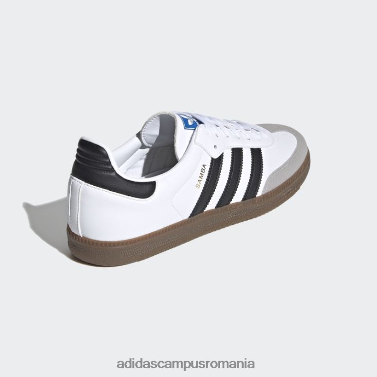 adidas campus romania pantofi vegani samba albi unisex alb/negru/gumă J266N24363