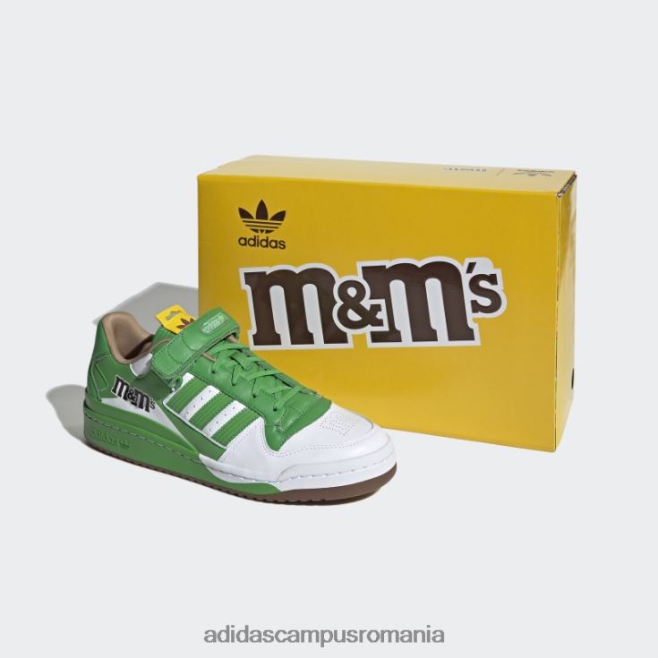 adidas campus romania pantofi verzi m&m\'s forum low 84 unisex verde/alb/eqt galben J266N24408