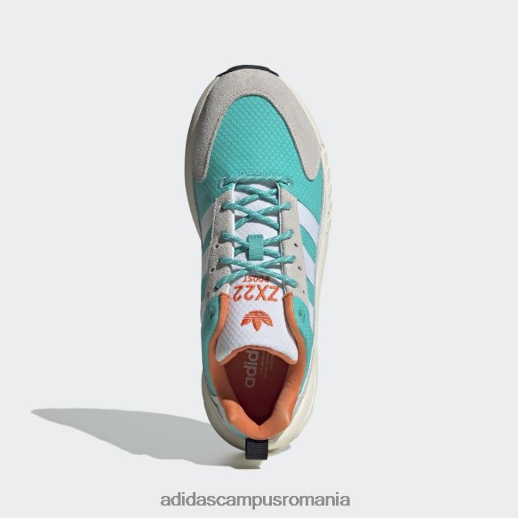 adidas campus romania pantofi zx 22 boost mint rush unisex alb/papură de mentă/portocaliu J266N212878