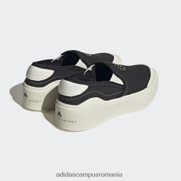adidas campus romania by stella mccartney court pantofi slip-on black hot unisex alb negru J266N212631