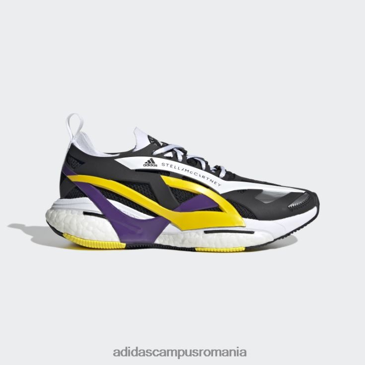 adidas campus romania de stella mccartney pantofi de alergare solarglide moda neagră unisex negru/violet/galben șoc J266N222225