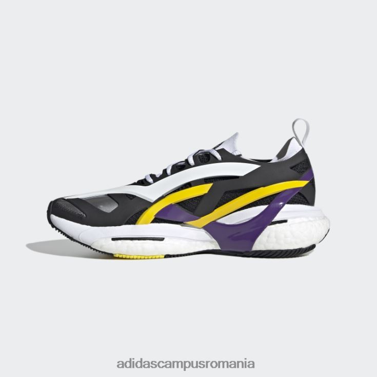 adidas campus romania de stella mccartney pantofi de alergare solarglide moda neagră unisex negru/violet/galben șoc J266N222225