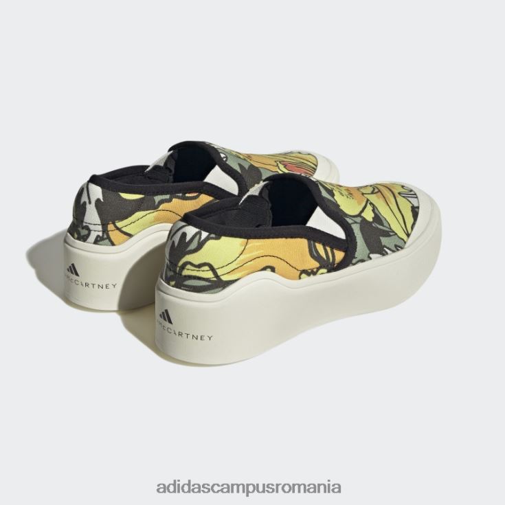adidas campus romania tent green fashion by stella mccartney court pantofi slip-on unisex cort verde/galben/alb J266N219298