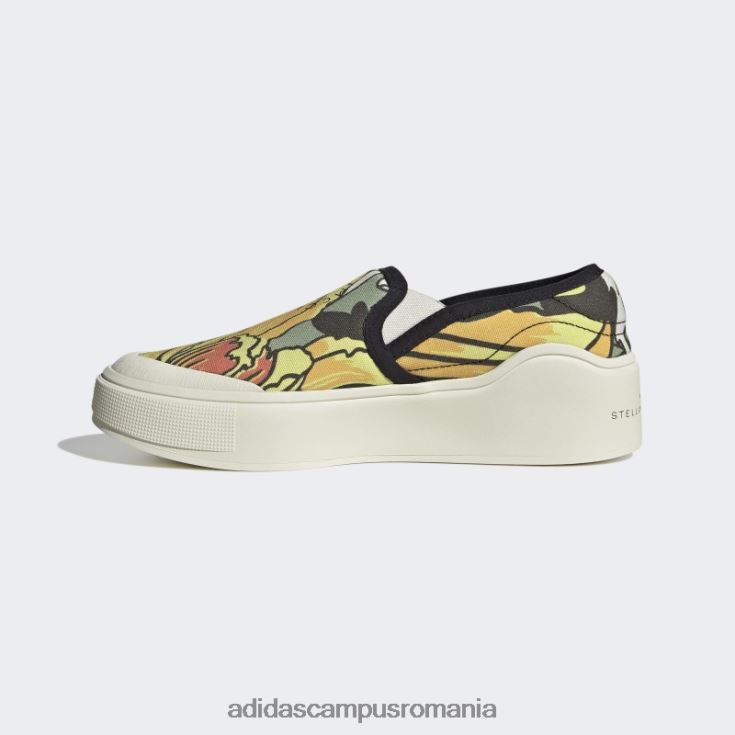 adidas campus romania tent green fashion by stella mccartney court pantofi slip-on unisex cort verde/galben/alb J266N219298