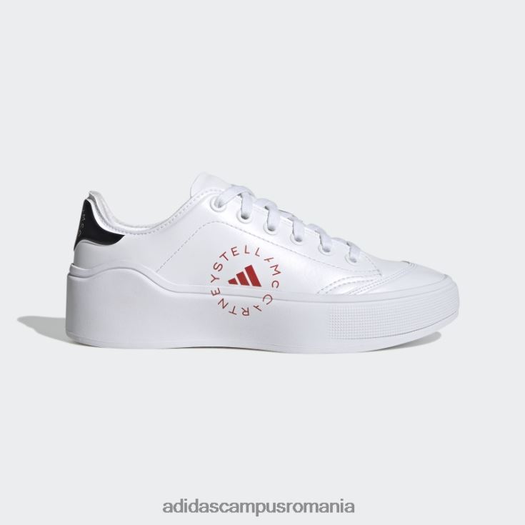 adidas campus romania white hot by stella mccartney pantofi de curte unisex alb roșu J266N24318
