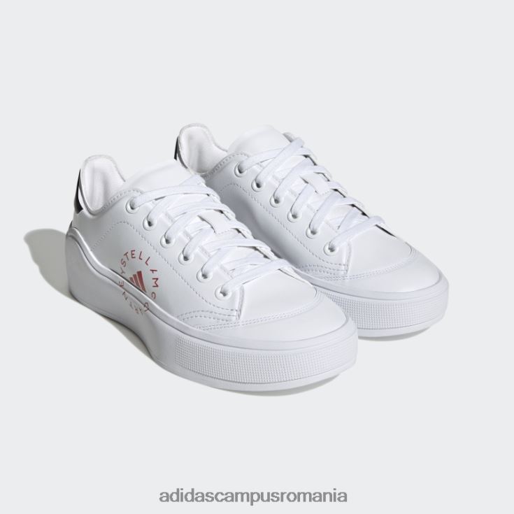 adidas campus romania white hot by stella mccartney pantofi de curte unisex alb roșu J266N24318