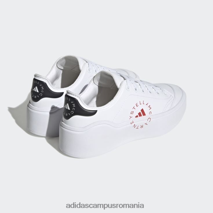 adidas campus romania white hot by stella mccartney pantofi de curte unisex alb roșu J266N24318