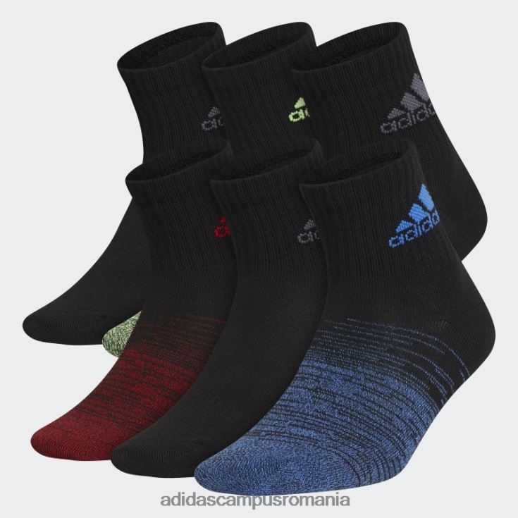 adidas campus romania insigna neagra superlite de sosete sport quarter 6 perechi copii negru J266N225660