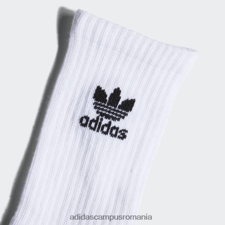 adidas campus romania șosete albi trefoil crew 6 perechi copii alb J266N225649