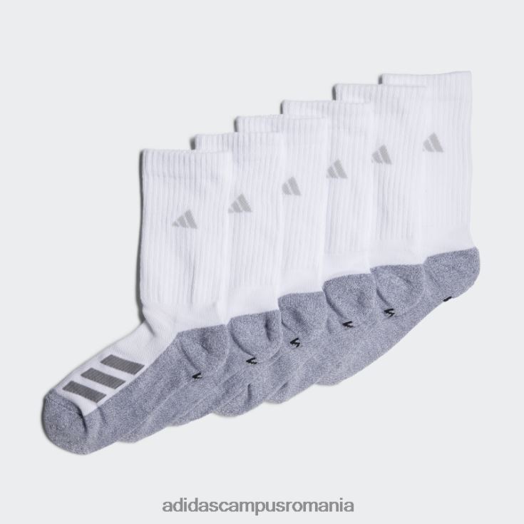 adidas campus romania șosete crew cu dungi unghiulare amortizate 6 perechi alb copii alb J266N225651