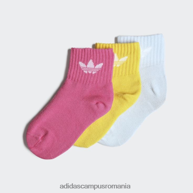 adidas campus romania șosete la mijlocul gleznei 3 perechi albastru adidas copii albastru/auriu/magenta J266N225644