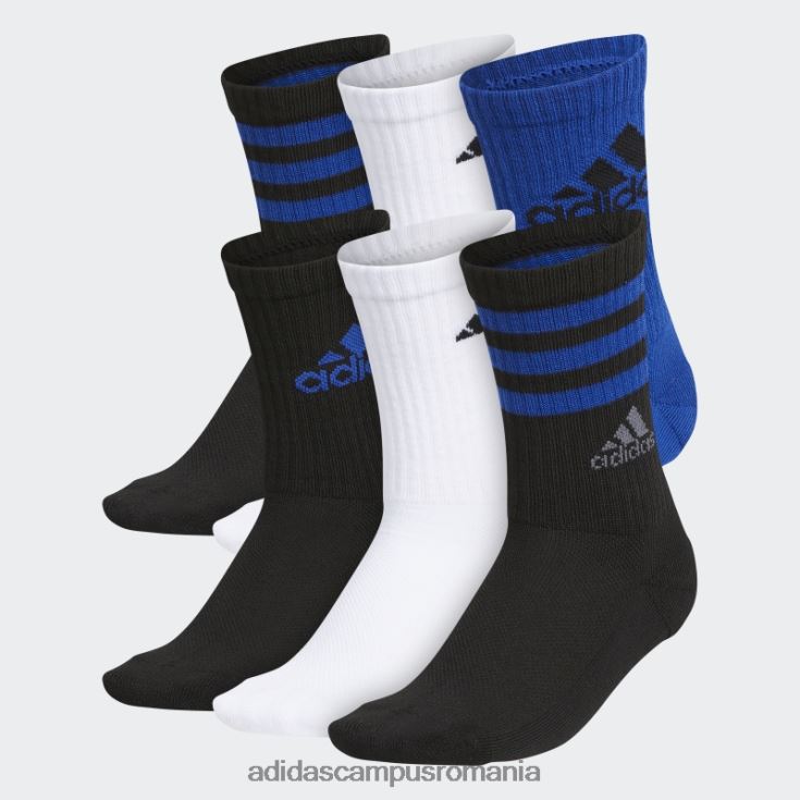 adidas campus romania șosete mixte cu perne albastru închis 6 perechi copii albastru inchis J266N225654