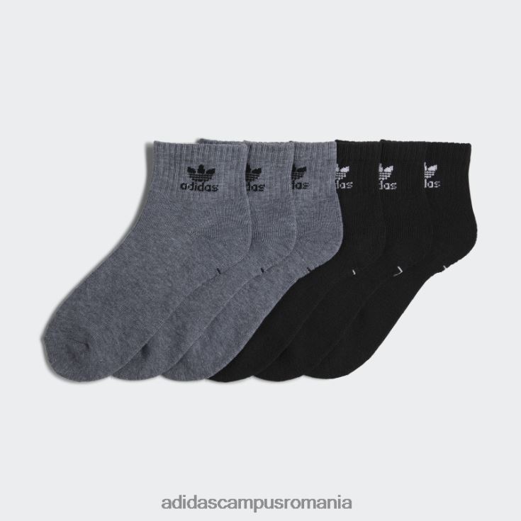 adidas campus romania șosete sferturi gri 6 perechi copii gri J266N225643