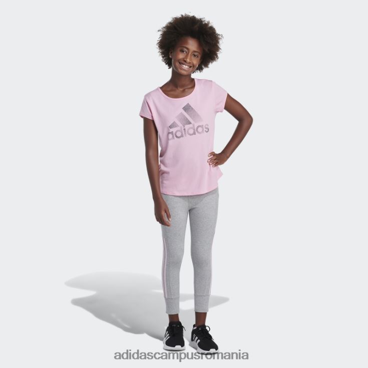 adidas campus romania colanti de jogger adidas, gri mediu 7/8 3 dungi copii gri mediu J266N225545