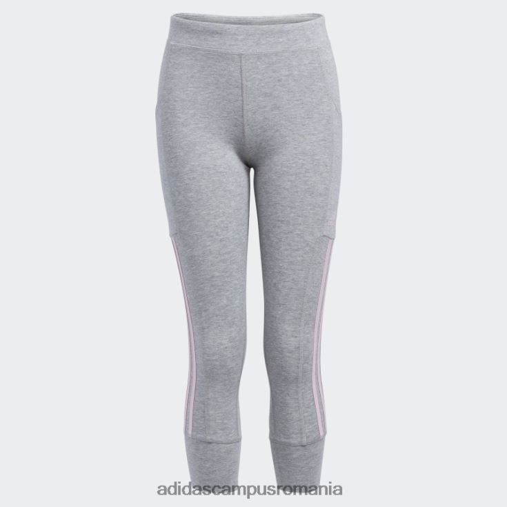 adidas campus romania colanti de jogger adidas, gri mediu 7/8 3 dungi copii gri mediu J266N225545