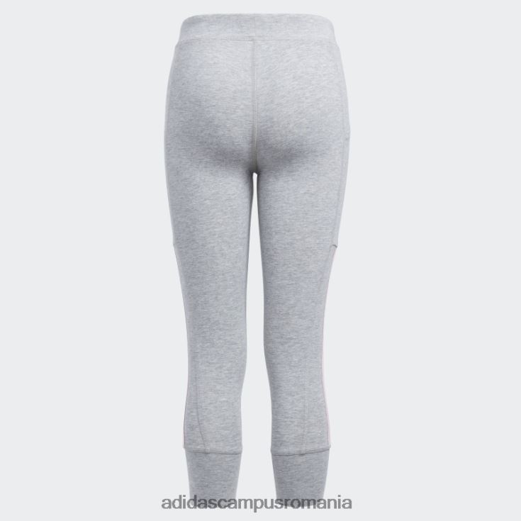 adidas campus romania colanti de jogger adidas, gri mediu 7/8 3 dungi copii gri mediu J266N225545