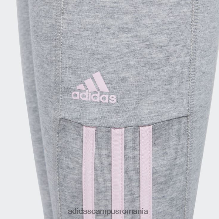 adidas campus romania colanti de jogger adidas, gri mediu 7/8 3 dungi copii gri mediu J266N225545