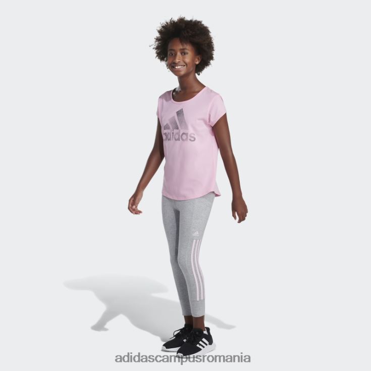 adidas campus romania colanti de jogger adidas, gri mediu 7/8 3 dungi copii gri mediu J266N225545