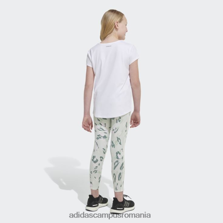 adidas campus romania colanti florali cu 3 dungi bumbac imprimeu peste tot (marime extinsa) verde copii verde J266N225532