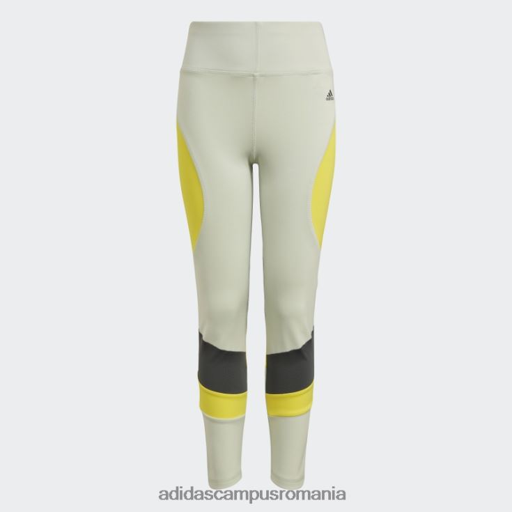 adidas campus romania colanti verde aeroready hiit 7/8 copii verde/galben/gri J266N225535