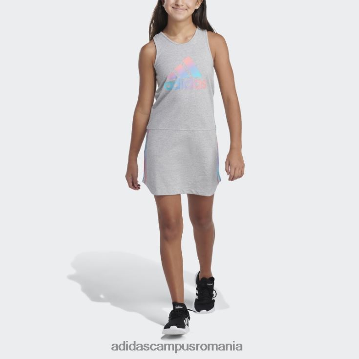 adidas campus romania rochie tank cu tiv curbat gri mediu copii gri mediu J266N225586