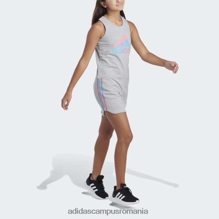 adidas campus romania rochie tank cu tiv curbat gri mediu copii gri mediu J266N225586