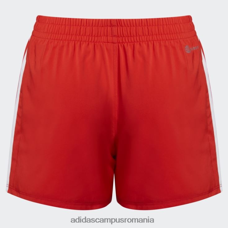 adidas campus romania Pantaloni scurți țesuți cu 3 dungi roșii copii roșu J266N225453