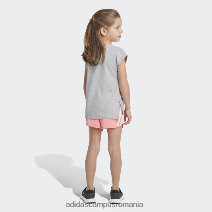 adidas campus romania Set tricou și pantaloni scurți gri mediu adidas copii gri mediu J266N225479