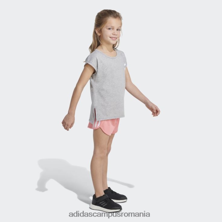 adidas campus romania Set tricou și pantaloni scurți gri mediu adidas copii gri mediu J266N225479