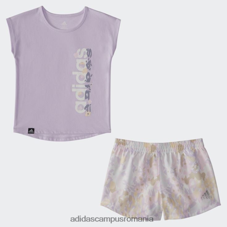 adidas campus romania igtee wvn aop set scurt violet tentă mel copii tentă violet mel J266N225460