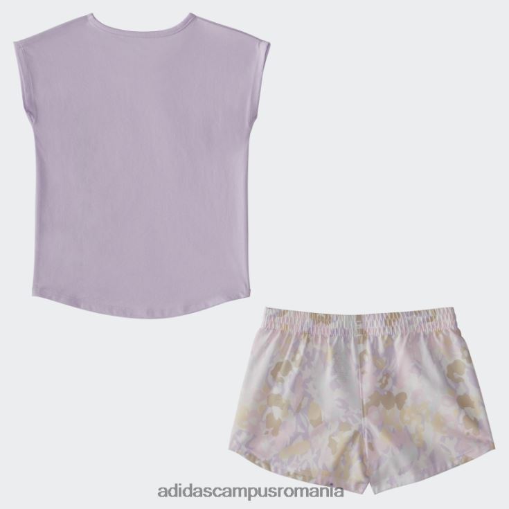 adidas campus romania igtee wvn aop set scurt violet tentă mel copii tentă violet mel J266N225460
