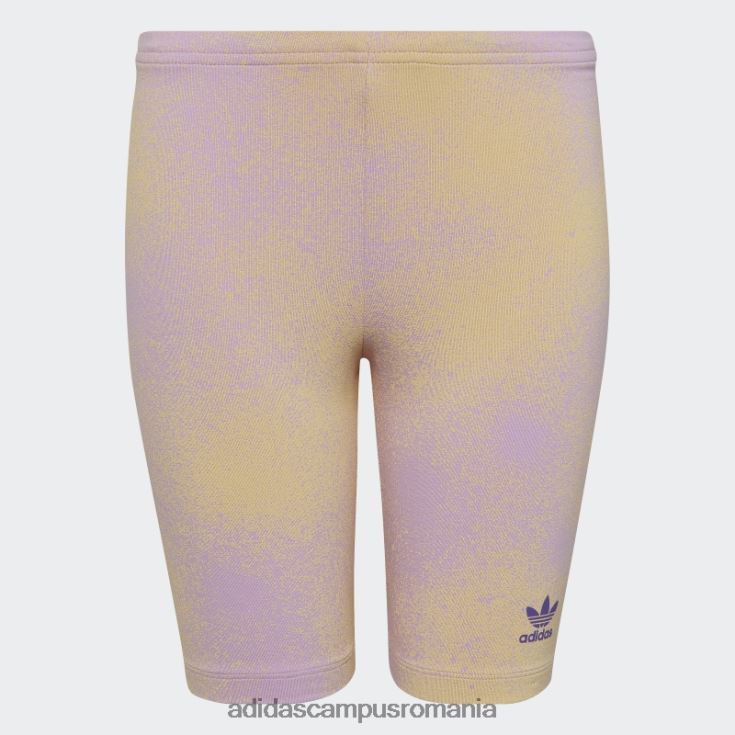 adidas campus romania pantaloni scurți de ciclism lila cu imprimeu grafic copii liliac/galben J266N225450