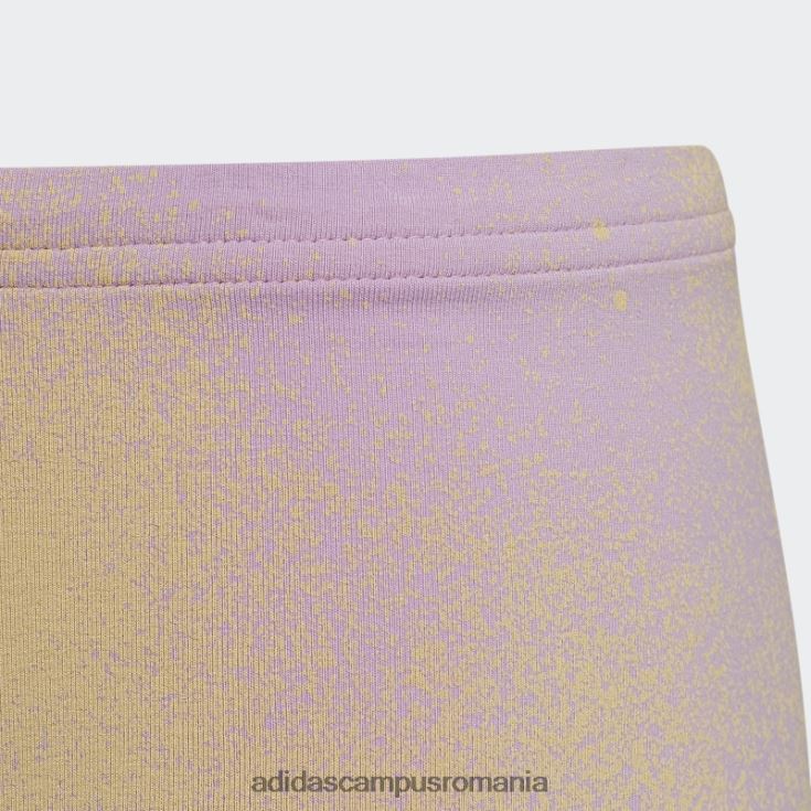 adidas campus romania pantaloni scurți de ciclism lila cu imprimeu grafic copii liliac/galben J266N225450