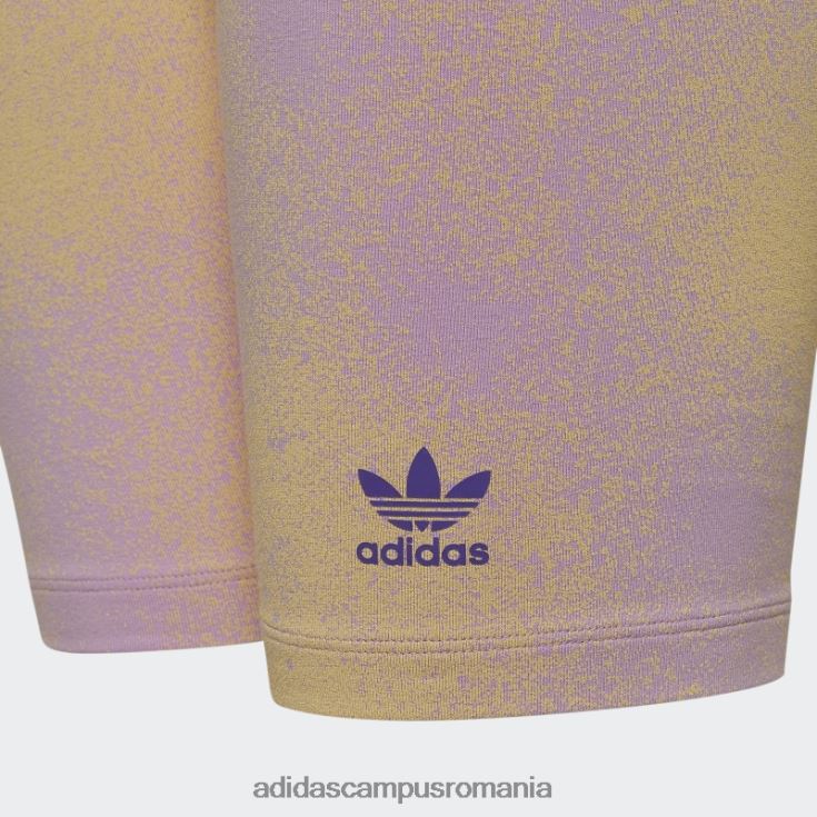 adidas campus romania pantaloni scurți de ciclism lila cu imprimeu grafic copii liliac/galben J266N225450