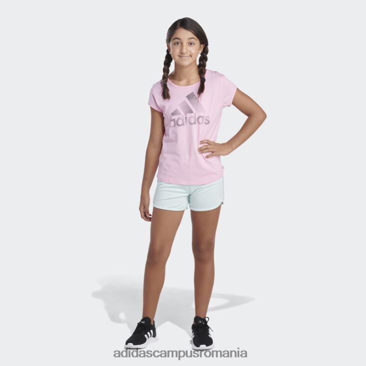 adidas campus romania pantaloni scurți din plasă cu dungi ice mint copii menta cu gheata J266N225454
