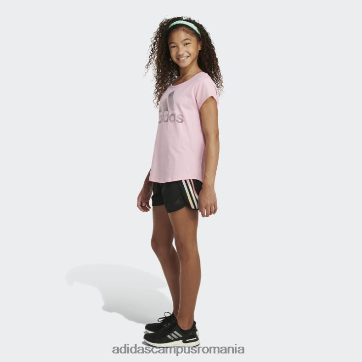 adidas campus romania pantaloni scurți din plasă cu dungi negre copii negru J266N225489