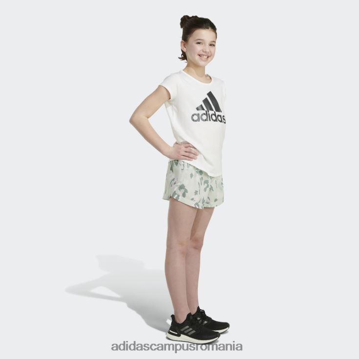 adidas campus romania pantaloni scurți țesuți cu imprimeu de culoare verde copii verde J266N225457