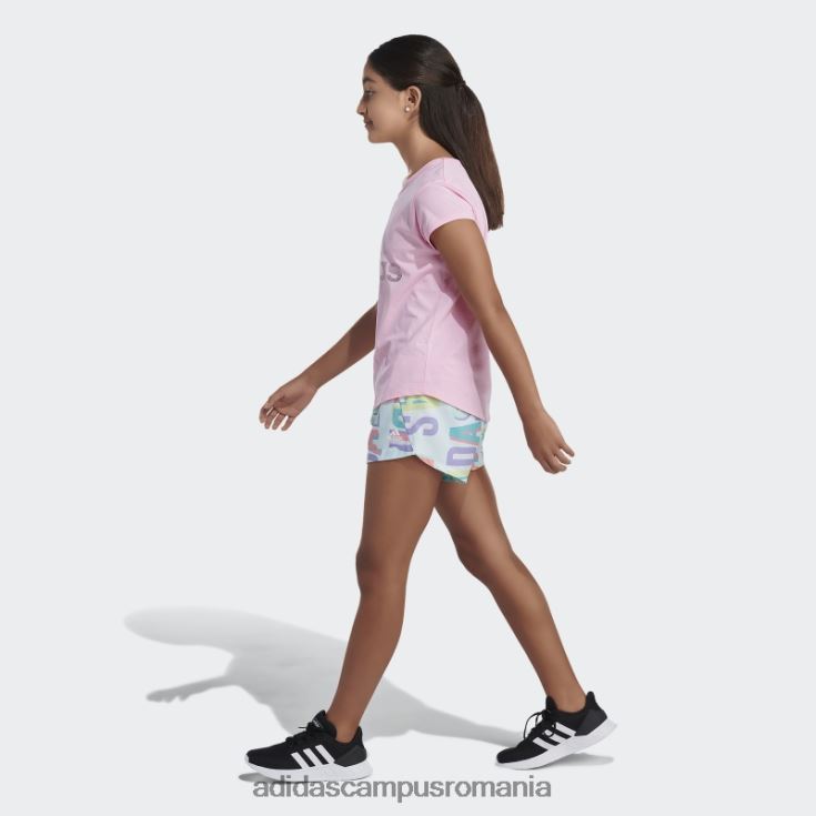 adidas campus romania pantaloni scurți țesuți cu imprimeu de mentă de gheață copii menta cu gheata J266N225456