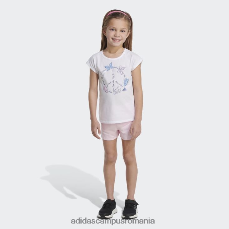adidas campus romania set pantaloni scurți din bumbac French Terry alb adidas copii alb J266N225458