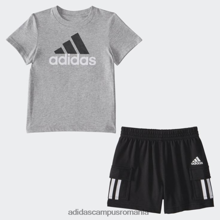 adidas campus romania set scurt ib sstee cargo gri heather copii gri jaliu J266N225165